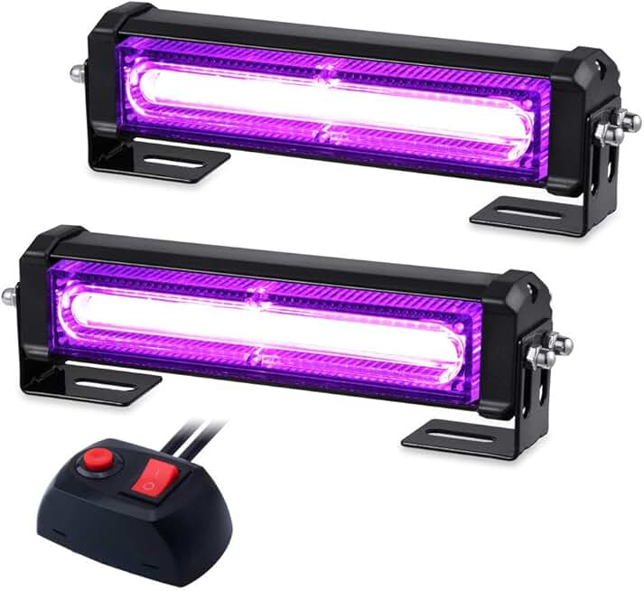 purple funeral lights