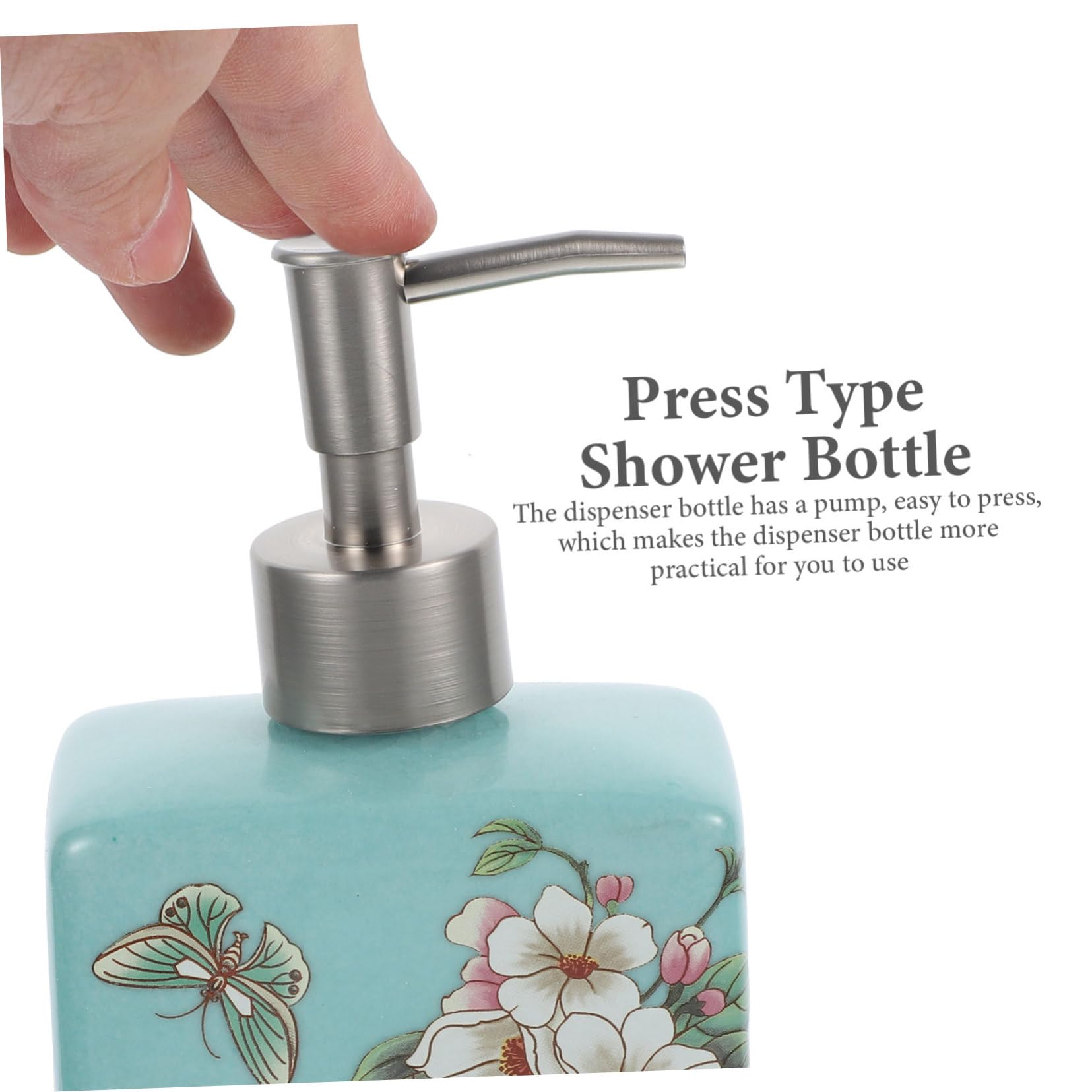 Dispensador de Jabón Recargable de Cerámica 410ml para Baño