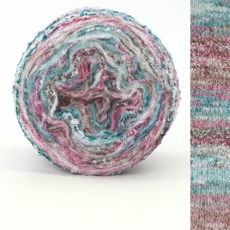 5-10 Piezas de Hilo de Mohair Degradado de 100 g, Hilo de Lana bouclé de Colores, para Tejer a Mano suéteres, cárdigans, Bufandas y Gorros