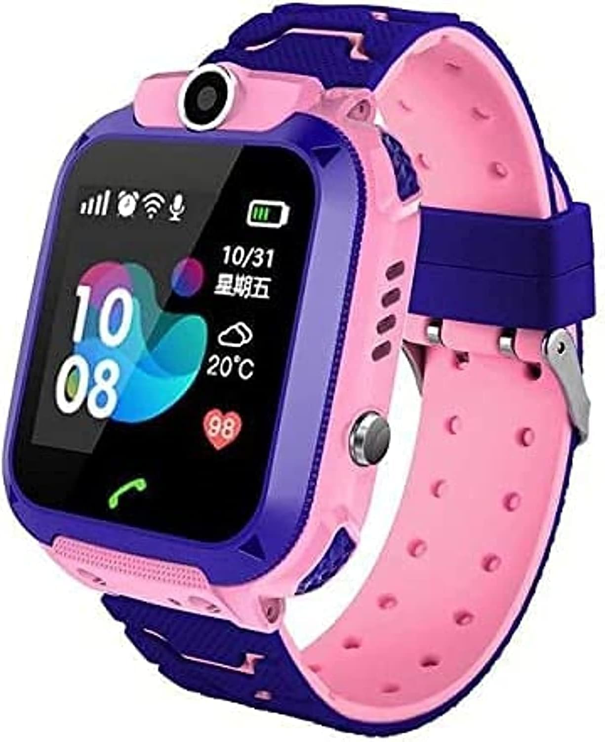 XO Q012 Smart Watch official – Q12 Smart Watch Kid Smartwatches Baby Watch with 1.44 Inches Waterproof Voice Chat Finder tracker and Anti Lost Monitor (Pink)