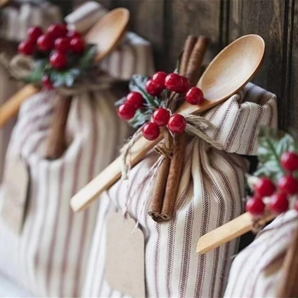 1000 Pezzi di Bacche realistiche con Gambo, Bacche Artificiali Piccole da 1,2 cm per centrotavola, Decorazione per la casa, Festa Invernale, Fai da Te, Argento