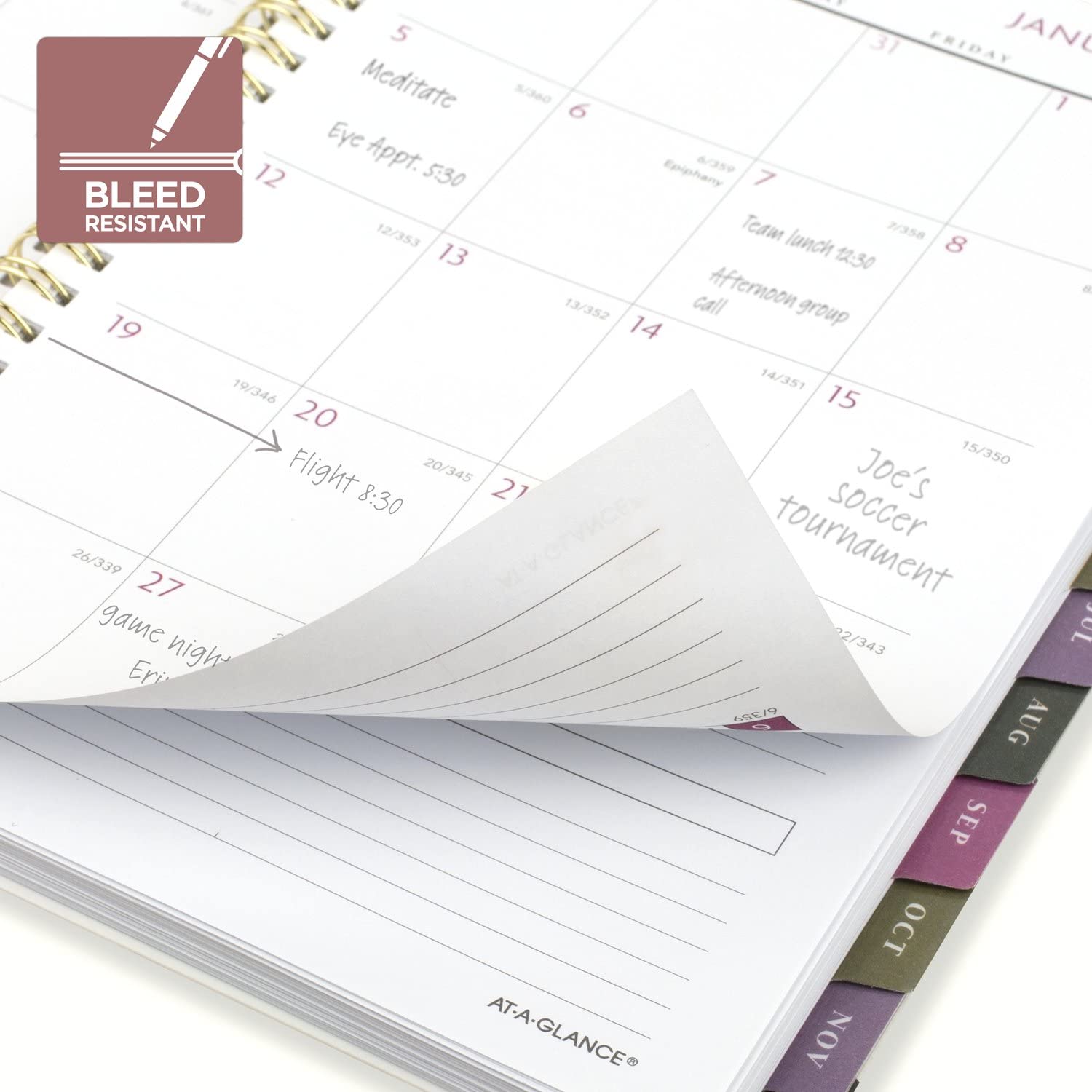 Planner 2023-2024 AT-A-GLANCE 2025-2026 BADGE Floral Weekly/Monthly  Academic Planner - 11\, image size:1500x1500