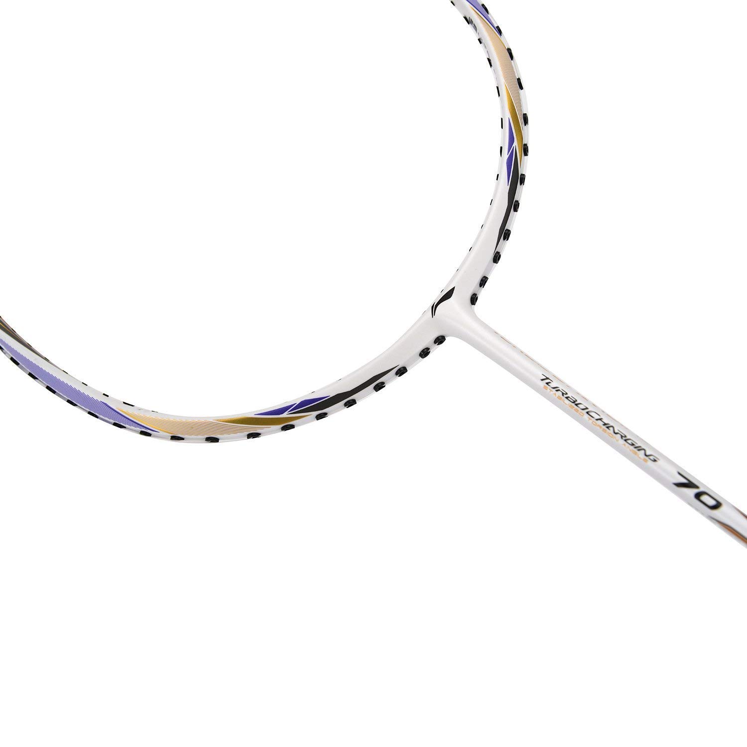 Li-Ning Turbo Charging 70 Badminton Racket, White/Gold: Buy Online