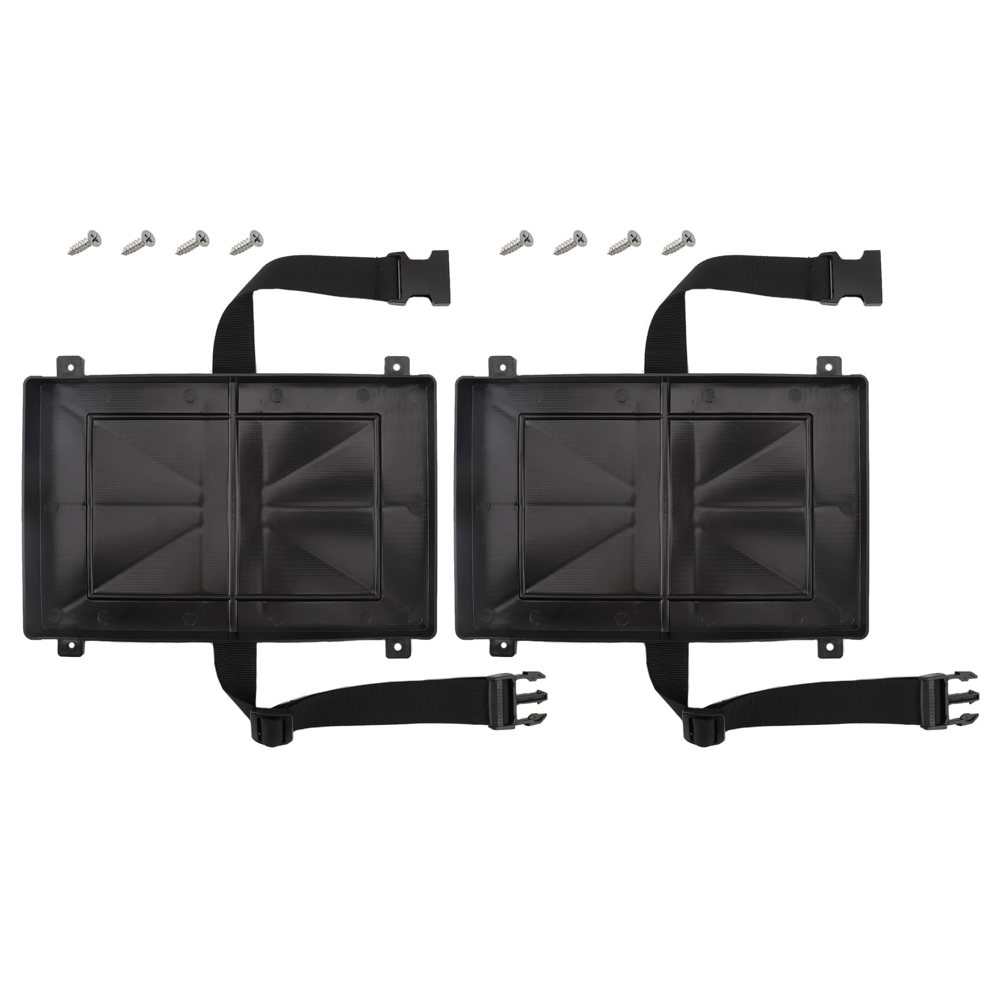 Lot de 2 plateaux de batterie pour bateau, camping-car, automobile et plus encore, boîtier de batterie antidérapant pour batteries série 24