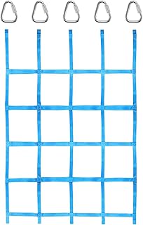Esquirla Outdoor Cargo Webbing Net Physical Training Climbing Net 6x4.75ft Portable Cargo Net Rope Ladder for Ladder Treehouse Like Climbing Rope