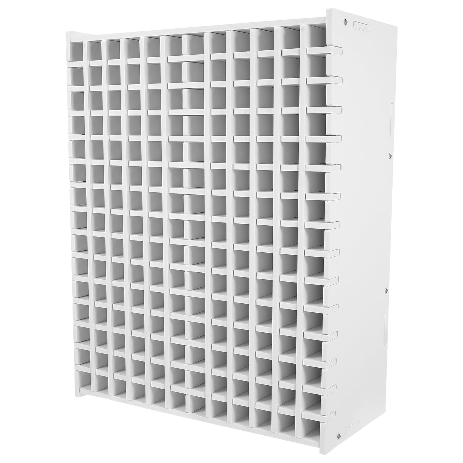 Portapenne da Scrivania 180 Scomparti in Legno per Pennarelli | Bianco, per Studio e Ufficio, Design Salvaspazio, Facile Identificazione Colori e Manutenzione Semplice