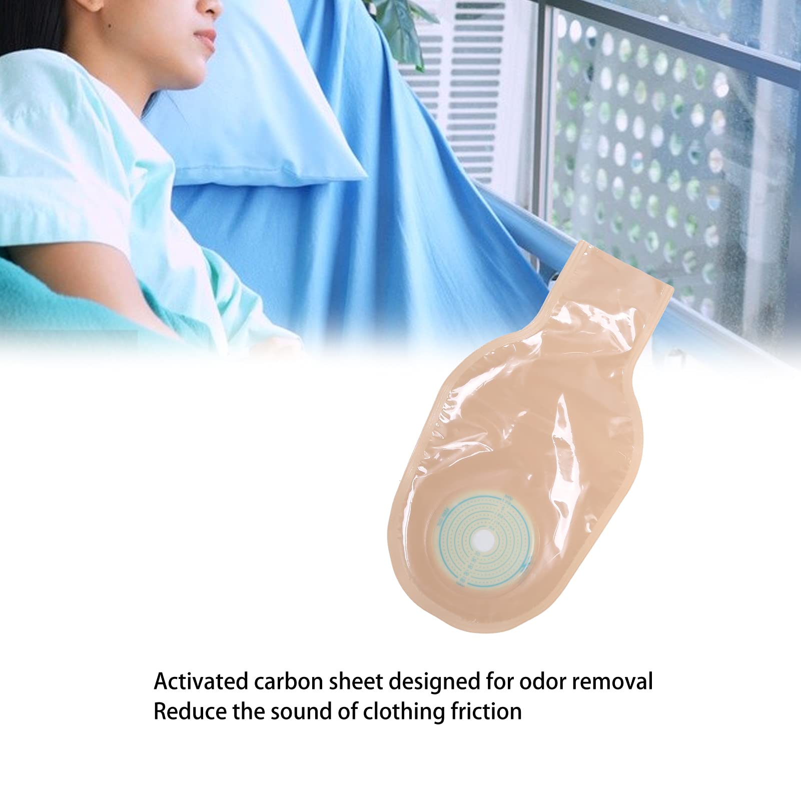 Fyearfly Sacca per colostomia, Sacchetti per Colostomia Stomia, 10 Pezzi Borsa per stomia Borse per colostomia monouso Monopezzo Forniture per stomia per stomia ileostomia