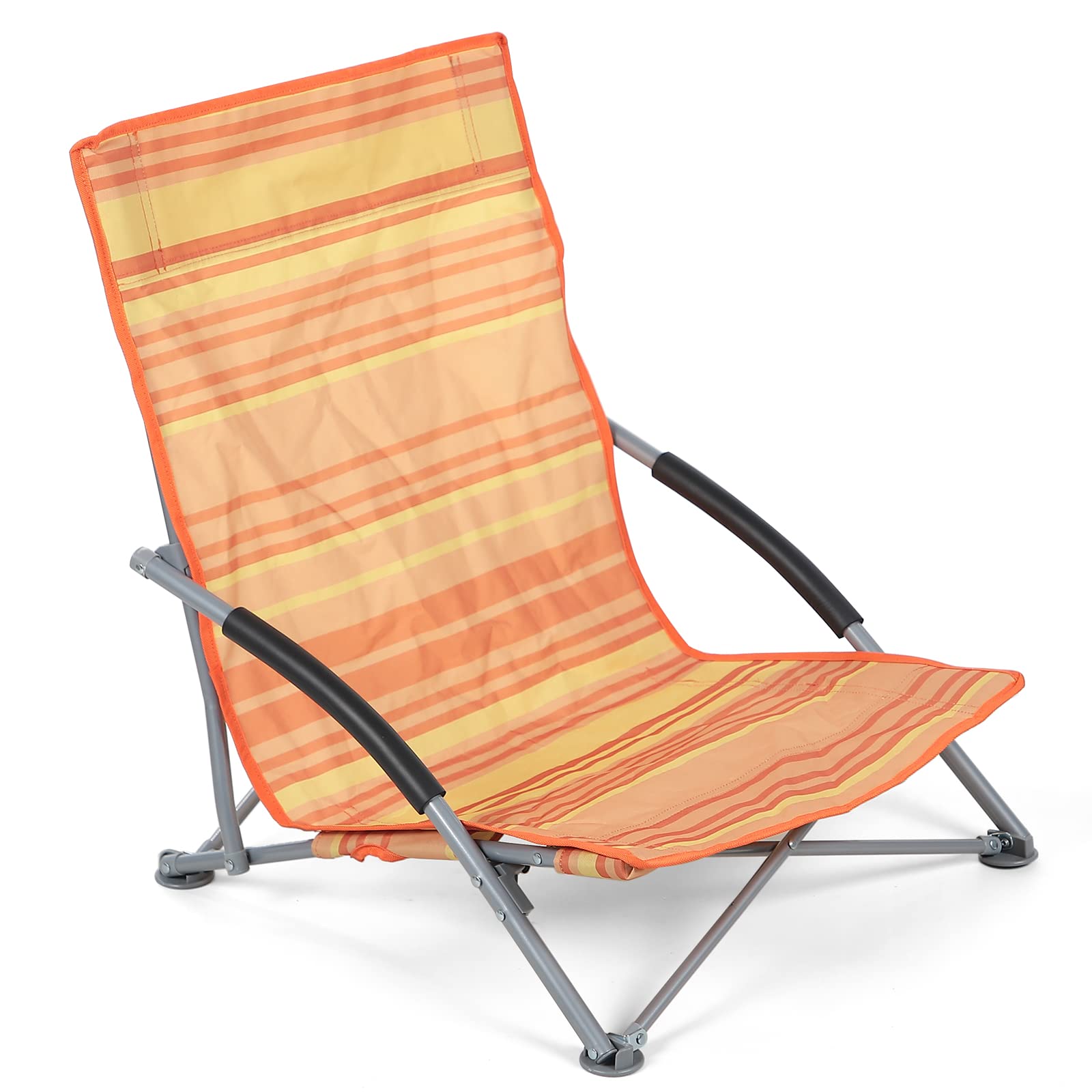 Unibos Low Folding Chair Lightweight Portable Camping Outdoor Beach Festival With A Carry Bag