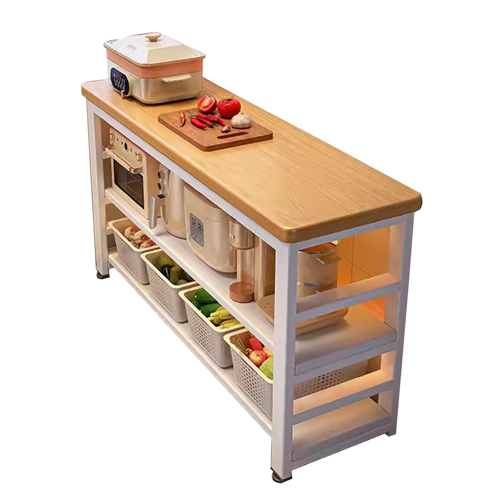 Étagère de rangement cuisine grand modèle pour micro-ondes et îlot
