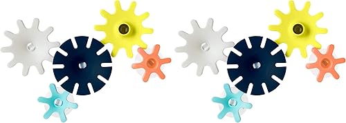Miniatura 8 de Boon Cogs - Juguetes de baño para bebés, juguetes sensoriales para bañera con temática de engranajes giratorios para tina, juguetes de succión para