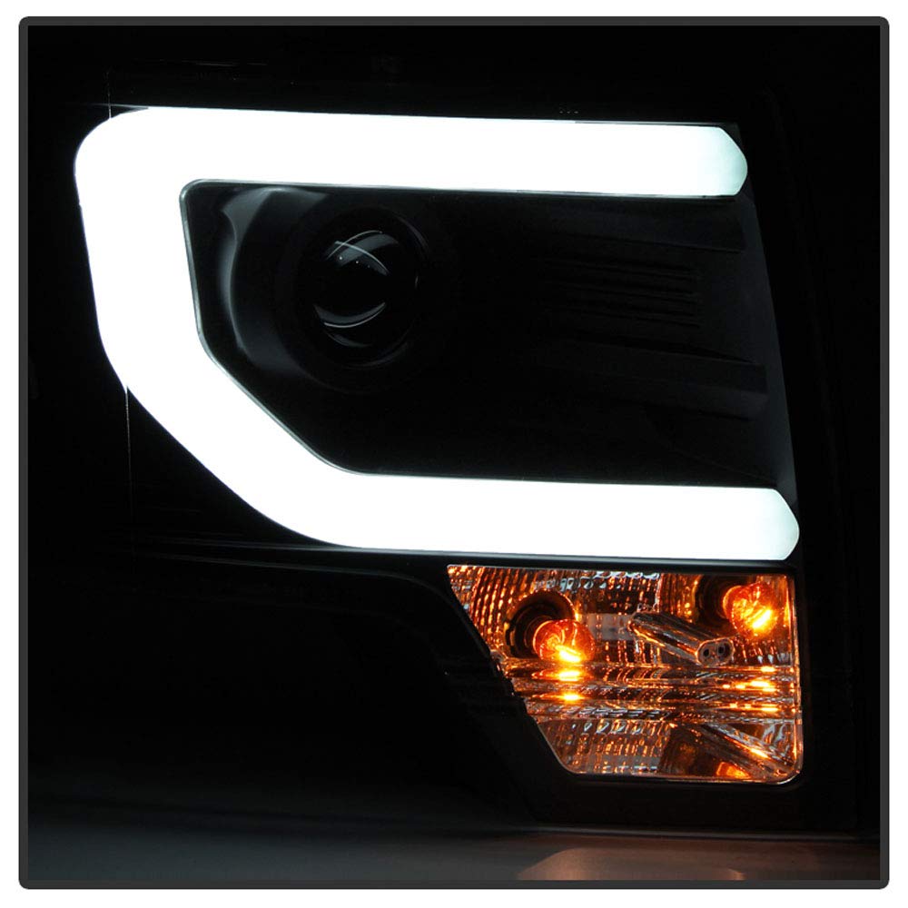 FAROS DELANTEROS PARA FORD F150 MK12 08-14 LUZ TUBO NEGRO