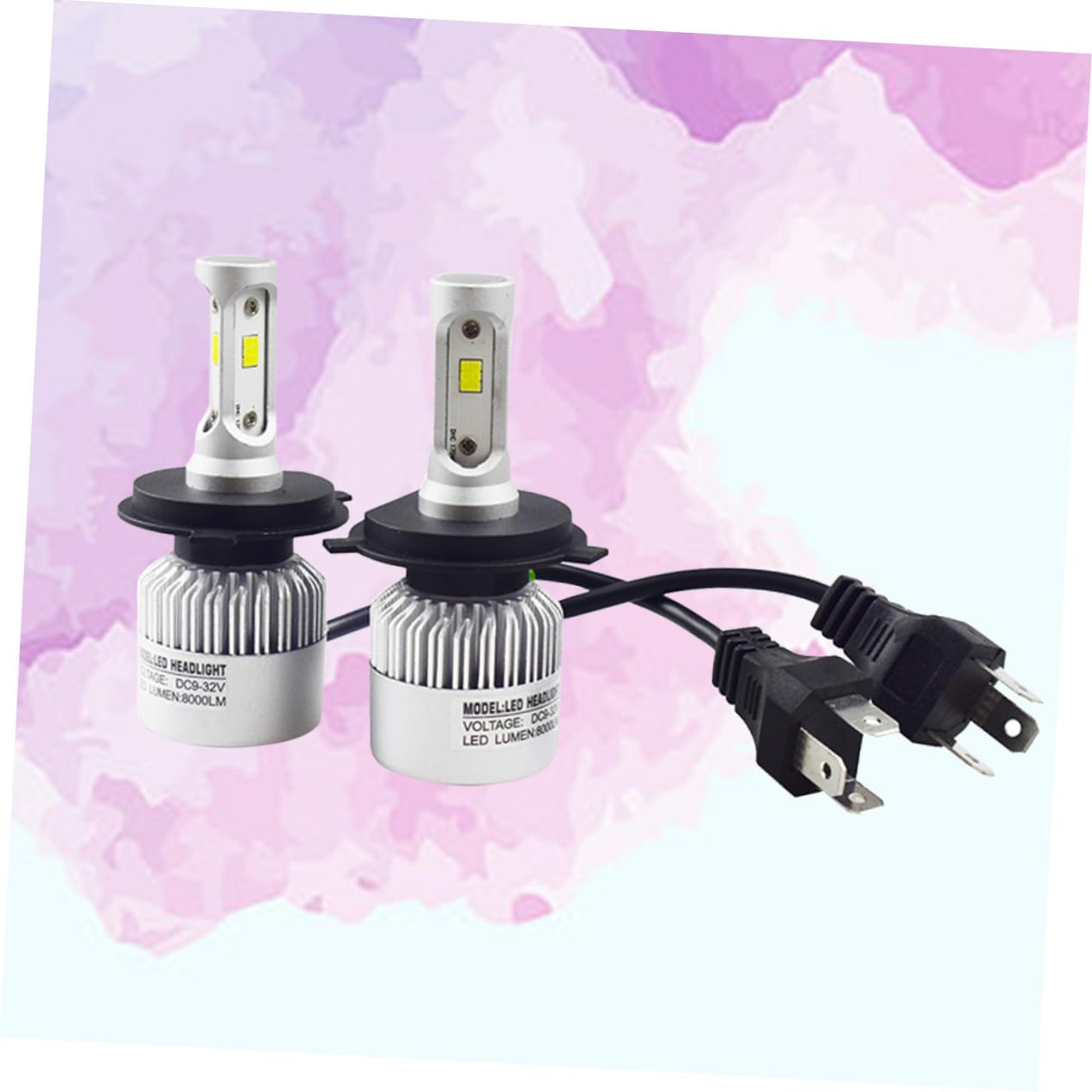 Lampadina LED H4 Csp per Fari Auto e Camion in Alluminio, 2 Pezzi | Chip Csp, Emissione Intensa Omogenea, Mini Ventola Rapida, Impostazione Alogena Compatta, per Montaggio Stabile su Veicoli