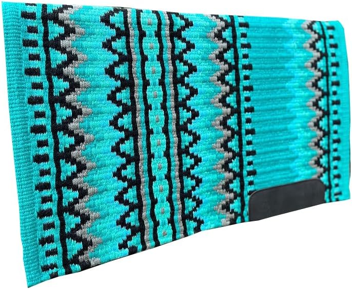 HUMAYL Saddlery Saddle Pad/Blanket for Horses Western Show Horse Saddle Blanket New Zealand Design Handmade Wool Saddle Blanket Top Wool Saddle Pad Regular Size : 34" L x 36" W x 1" inches PAD0327