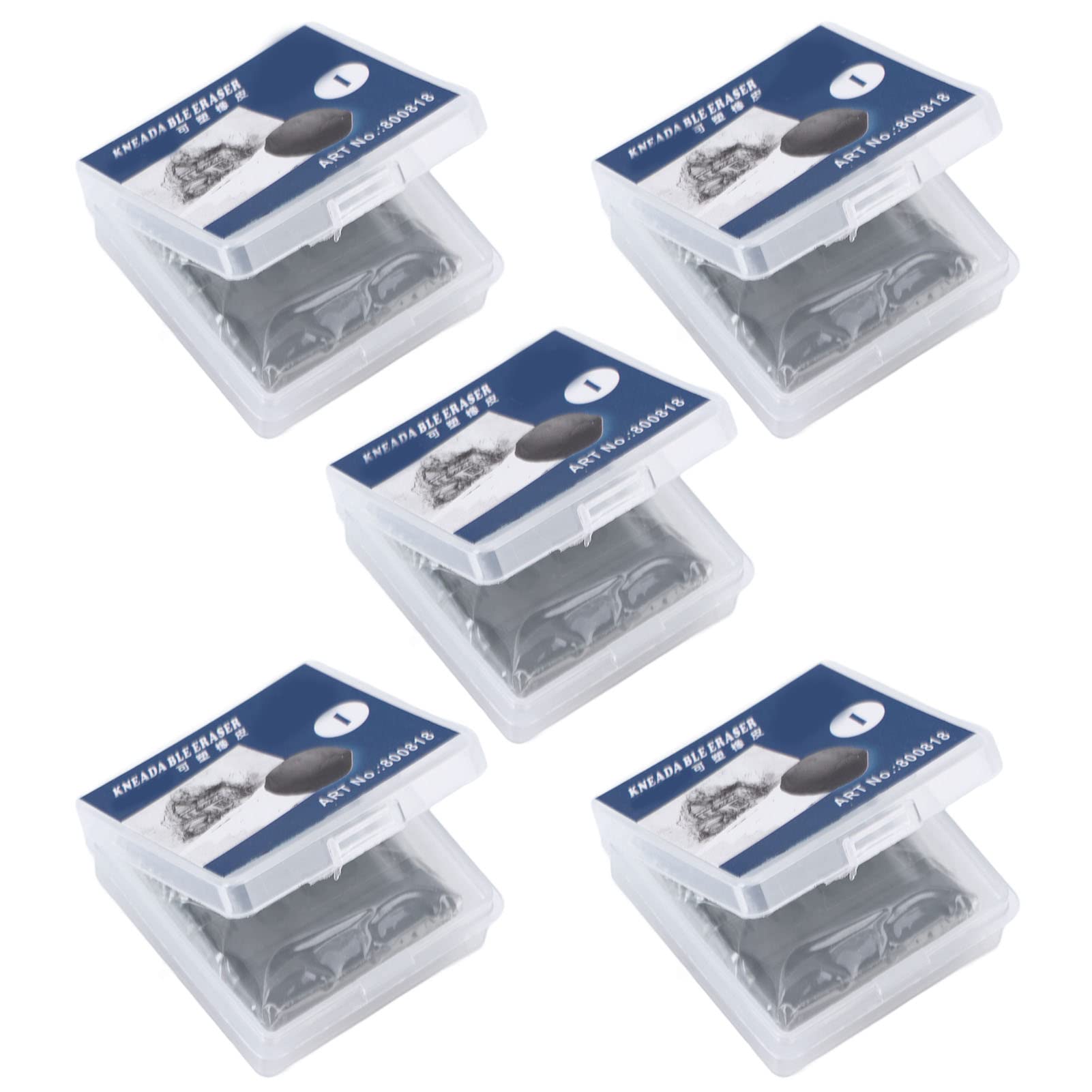 5Pcs Kneaded Art, Erasers Good Water Absorption Wide Application Eraser Grey Premium Material Kneadable for Home Office School Professional Artist