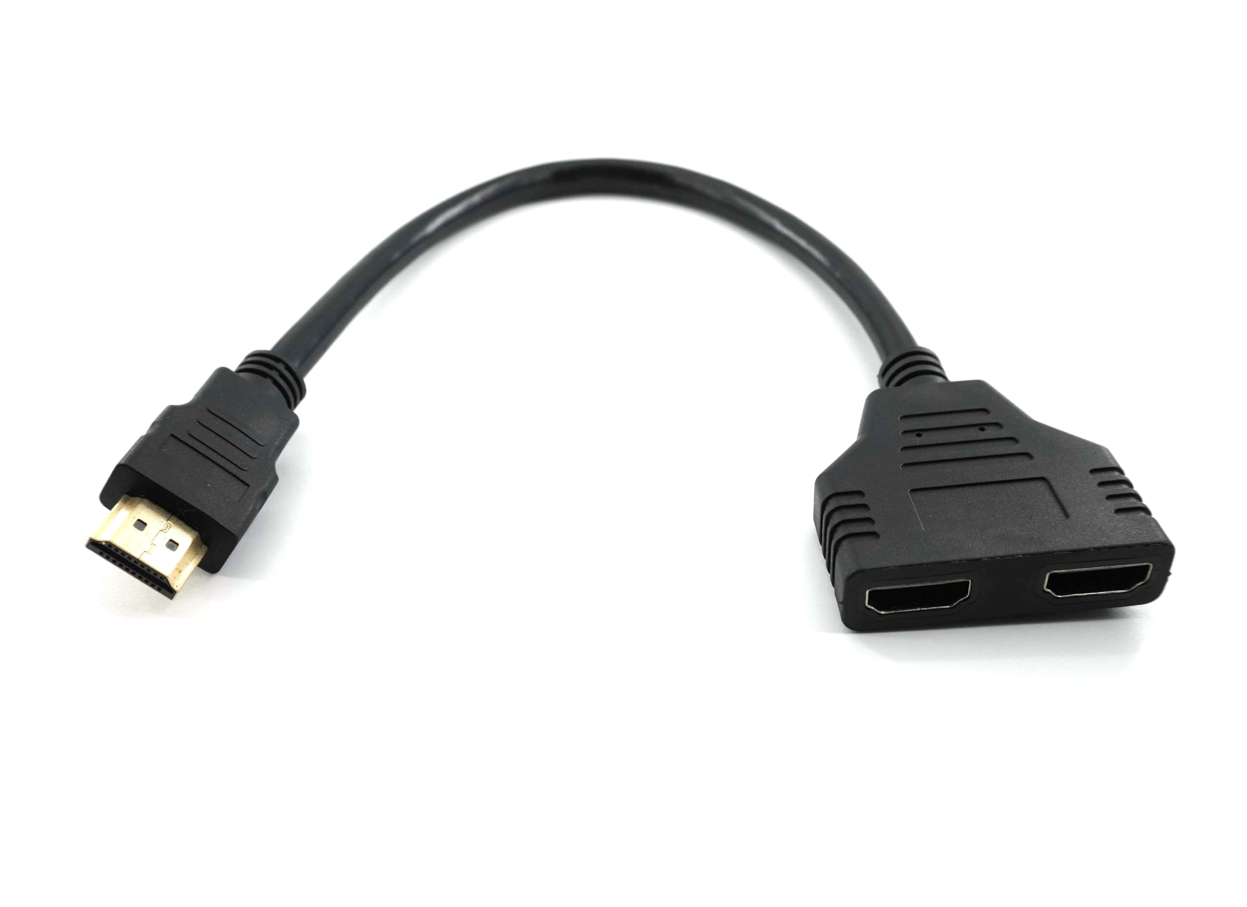 交換HDMI スプリッター アダプター ケーブル, HDMI男性から2つの女性1から2チャンネルスプリッターケーブル、1080Pスプリッター1入出LCDディスプレイ、HDTVおよびプロジェクターに適しています（12.2インチ）