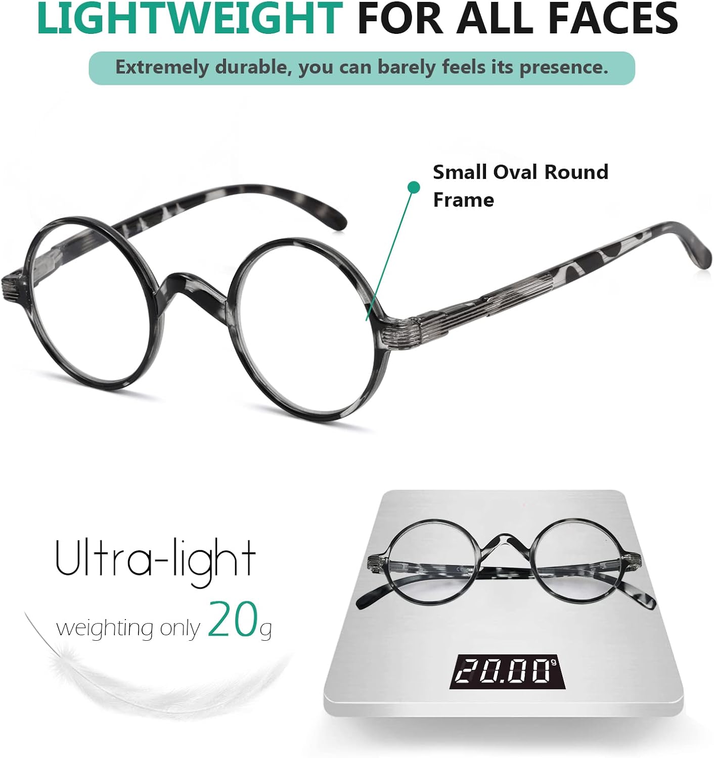 Eyekepper Round Reading Glasses a Little Large Than Vintage Professor Oval Readers - Image 4