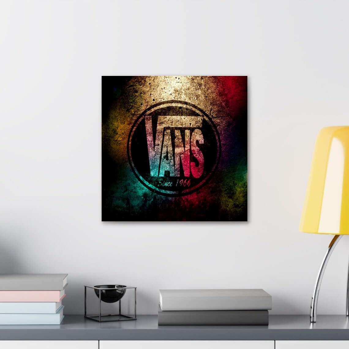 GADGETS WRAP Canvas Gallery Wrap Framed for Home Office Studio Living Room Decoration (10x10inch) - Vans Logo