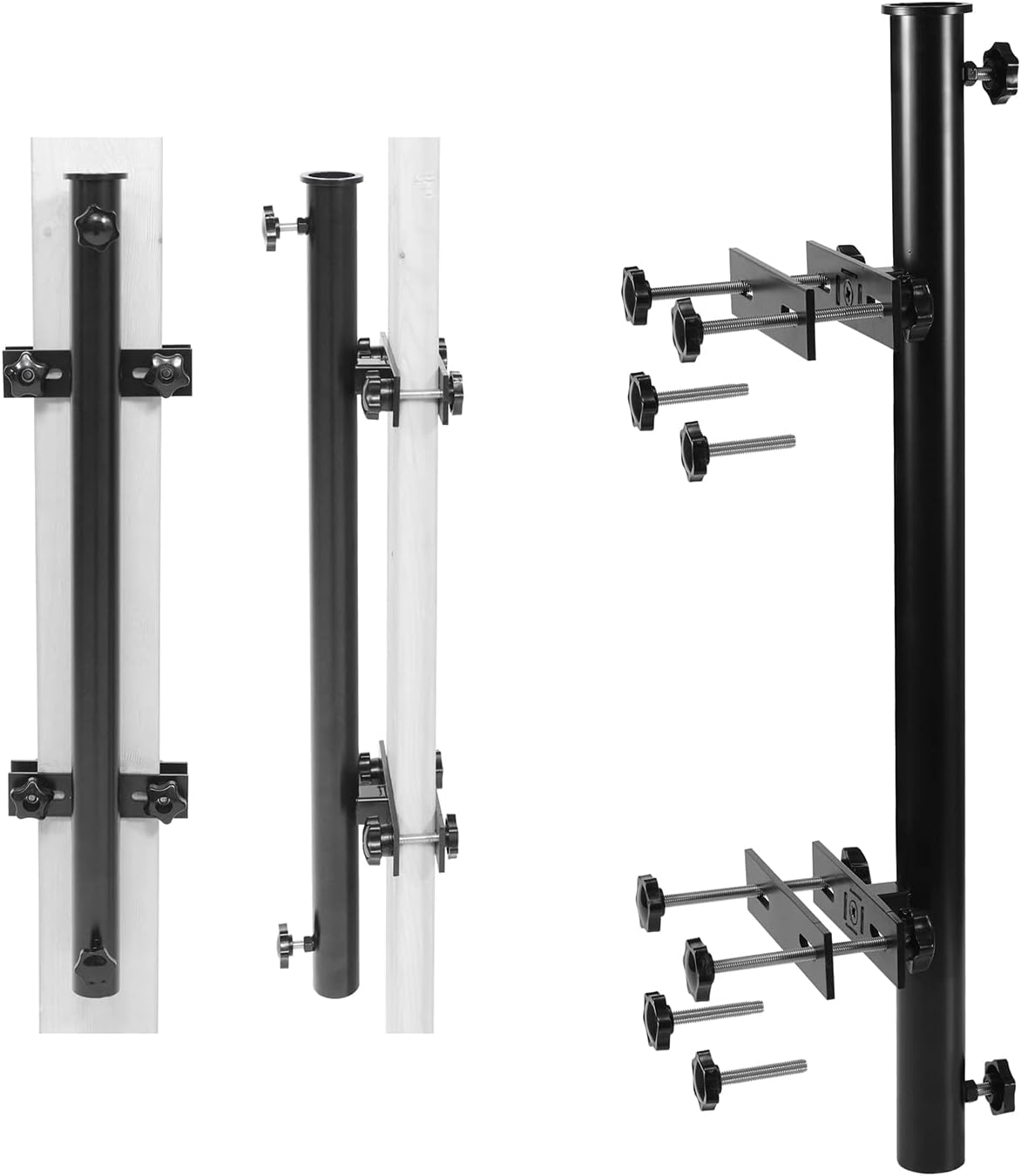 HAINAWANG Deck Umbrella Mount, NonSlip Patio Umbrella Holder for Metal & Wood