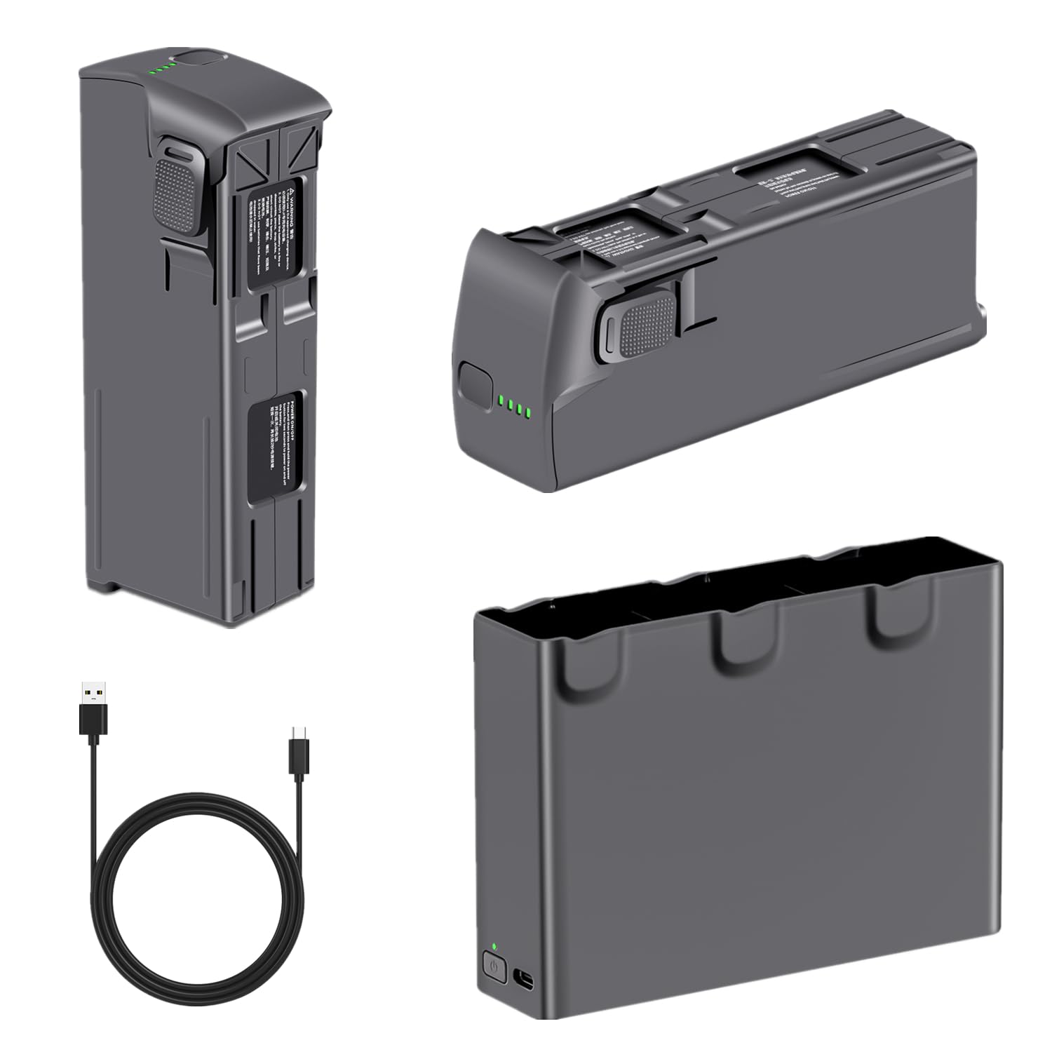 Avata 2 Batteria di volo Intelligente 2-Pack 2150mAh Grande Capacità può volo Max 23 Minuti e due vie a tre Canali Avata 2 Batteria Charing Hub completamente compatibile con DJI Avata 2