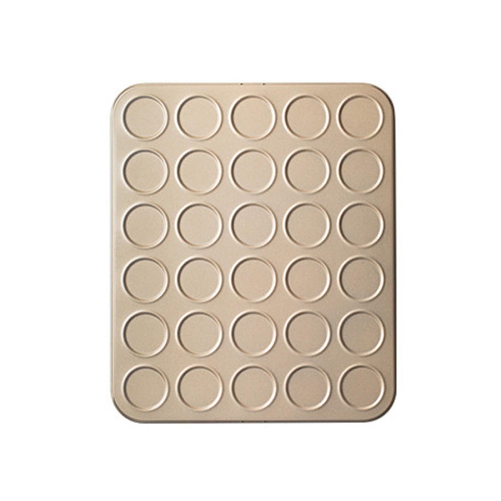 MALSSE 30 Cavity Nonstick Macaron Cookie Bakewares 30 Cavity Macaron Pans Efective Baking Sheet for Fast and Even Baking Result Sheet