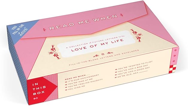 Knock Knock Read Me When... Love Letters A Box of Fill-In-The-Blank Letters to the Love of My Life & Anniversary Love Notes Stationery Set