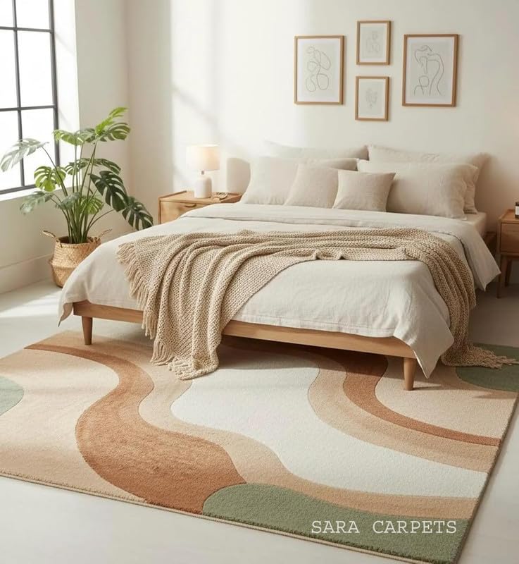 Image of Handmade Wool Collection Home and Decor Carpet for Living Room. Bedroom. Hall Size 4 x 6 feet (120X180 Cm) Multy K143