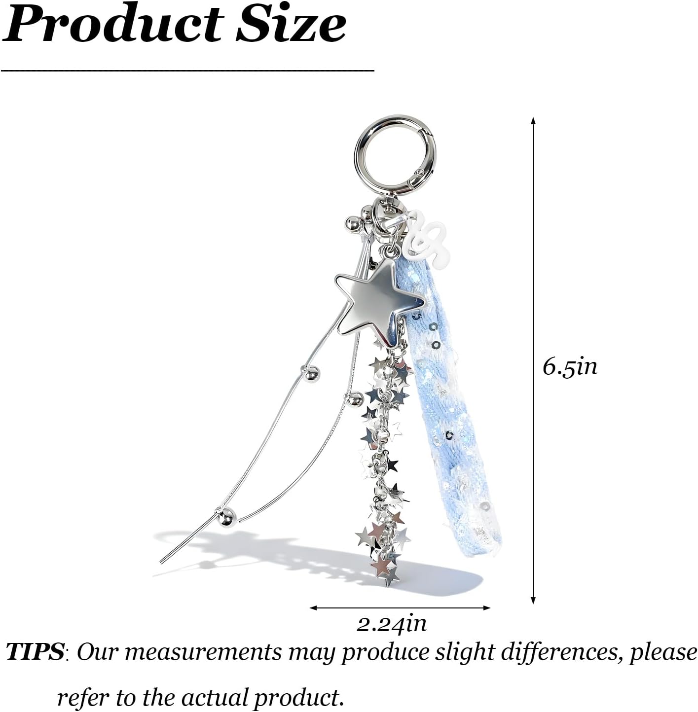 Angyape Cute Wristlet Keychain for Women Star Car Keychain Wrist Bag Charms Purse Charms for Handbags Y2K Accessories Gifts - Image 6