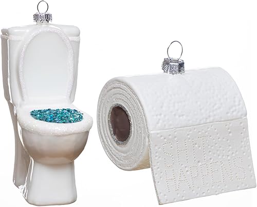 Juego de 2 adornos de Navidad soplados de vidrio soplado Moscow Mule, adornos de cóctel de vidrio soplado para decoración de árbol de Navidad