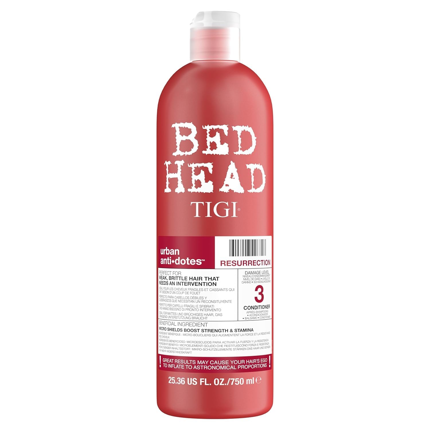 Bed Head by TIGI 750ml Resurrection Conditioner – XXL Salon-Professional Deep, Intensive Moisture Repair Treatment for Dry, Damaged, Coloured and Bleached Hair, Restores Scalp and Bond Health