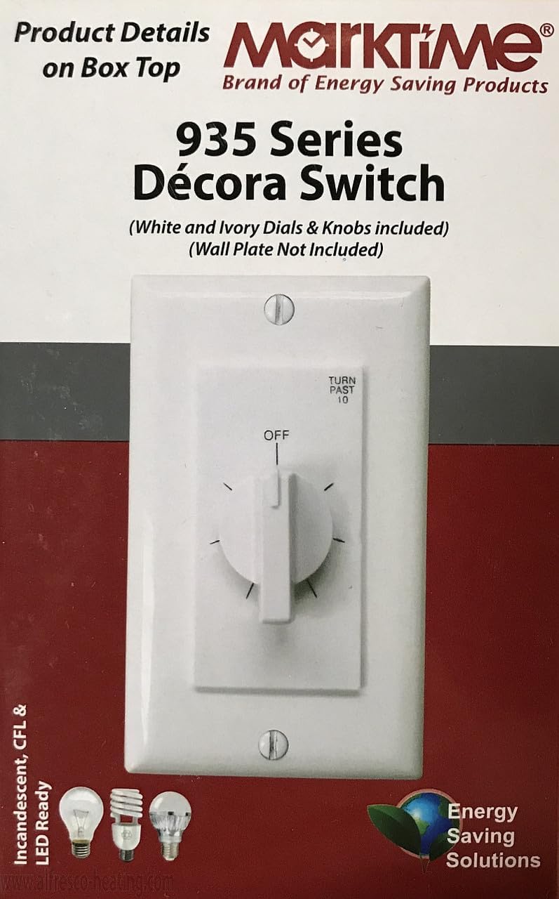 MarkTime 93503 Decora in-Wall Timer, 60 Minutes, White