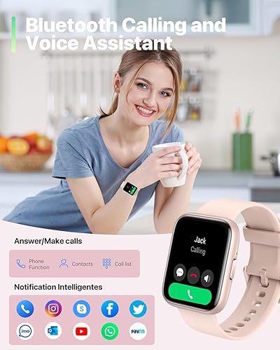 Miniatura 4 de Relojes inteligentes para mujeres y hombres, reloj inteligente HD 2025 de 1.83 pulgadas con 100 modos deportivos, monitor de frecuencia