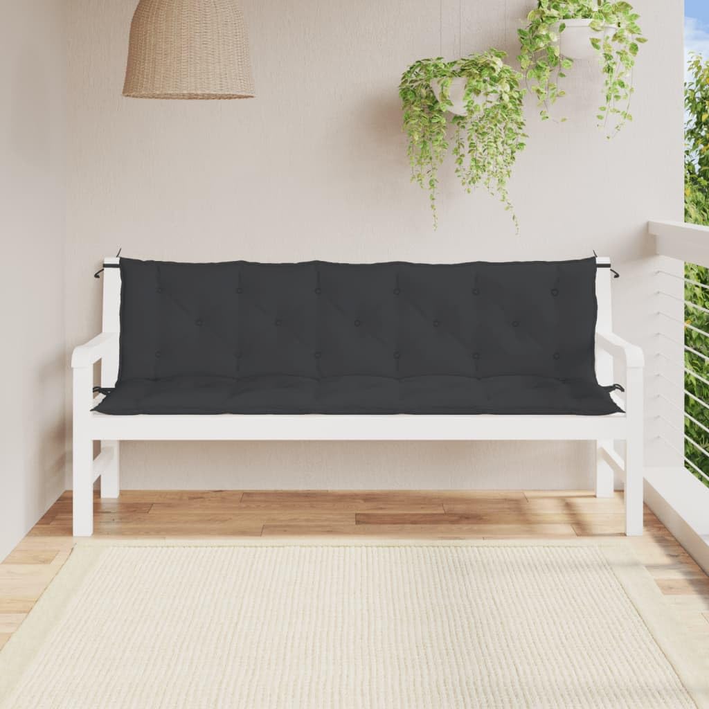 LAPOOH 361723 - Cuscini da giardino in tessuto Oxford nero 180 x 50 x 7 cm, cuscini per esterni da giardino, cuscini per pallet, cuscini esterni, cuscini per divano esterno, cuscini per pavimento