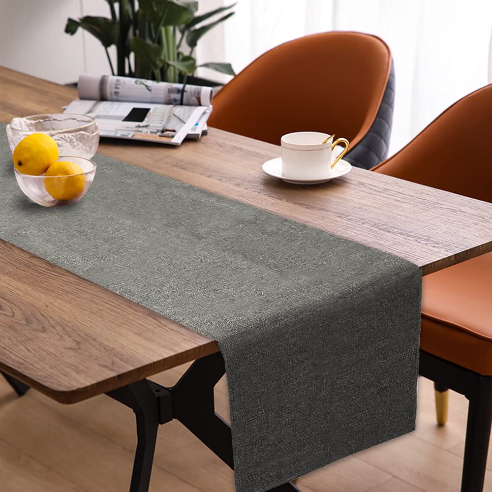 Modern Decorative Table Runners - Waterproof, Outdoor, Grey (40*140 cm) for Kitchen, Dining Room, Party