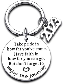2023 Graduation Gifts Keychain for Him Her Middle High School College Students Class of 2023 Senior Grad PHD Master Nurse Graduates Inspirational Gifts for Women Men Boy Girl Son Daughter