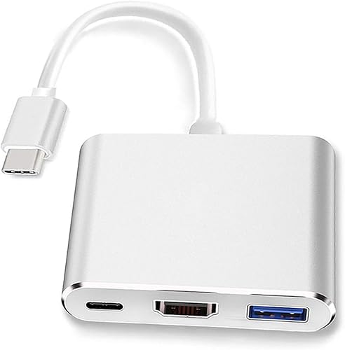 Adaptador USB-C a HDMI (compatible con 4K / 30Hz) - Cable convertidor tipo C 3 en 1 para MacBook Pro, MacBook, Mac Pro, iMac, Chromebook y más