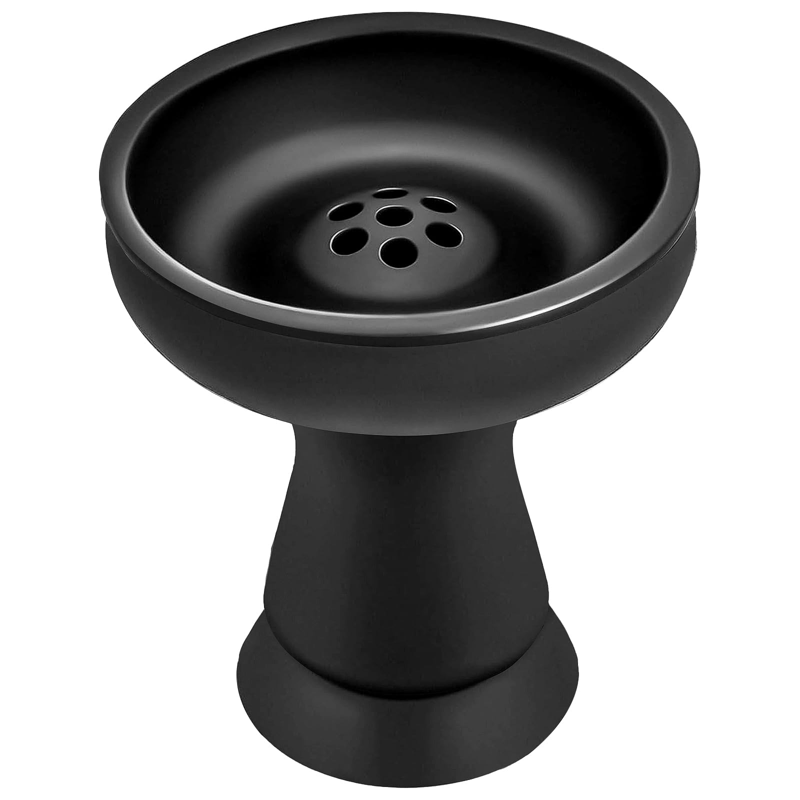Hookah Bowl - Silicone Phunnel Bowl - Black Shisha Bowl with 7 Holes - Right Replacement for Clay