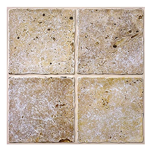 Commomy 3D Faux Stone Peel And Stick Wall Tile, 11.8"X 11.8", Rustic Self Adhesive Faux Stone Wall Panels For Kitchen Backsplash, Living Room,Fireplace(10 Sheets, Beige) #TOP5