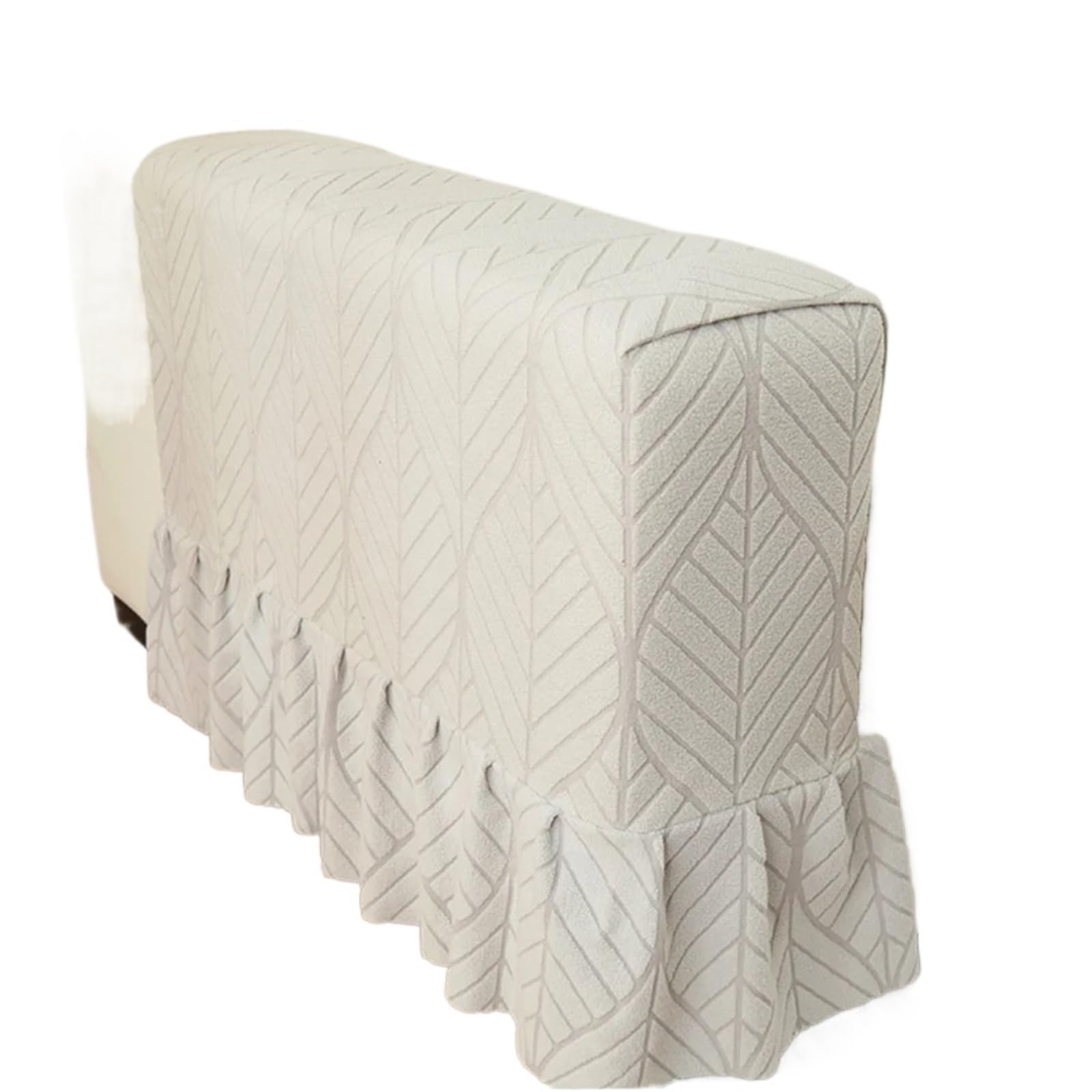 Bryske 4pcs Jacquard Armrest Slipcover Stretch Chair Covers Armchair Sofa Furniture Protector For Living(Light Grey)