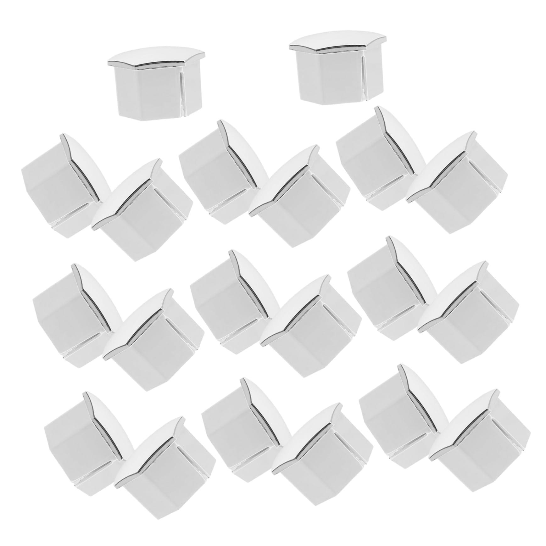 Zerodeko 20 Pcs Hexagonal Wheel Lug Nut Covers Durable Electroplated Plastic Caps with Removal Clip for Vehicle Fit and Enhanced Car Aesthetics
