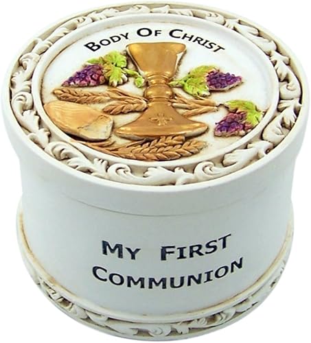 Miniatura 3 de Mi primera comunión - Rosario de resina con cuerpo de Cristo, 2 5/8 pulgadas