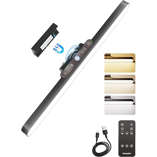 Upgraded Rechargeable Motion Sensor Light Bar, 2000mAh Dimmable Under Cabinet Lighting Wireless with Digital Battery Display, 130° Rotatable Magnetic Closet Lights, Remote Control Stick on Lights Dorm