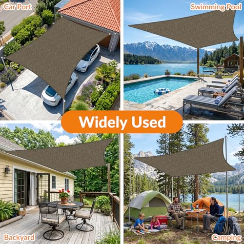 Image of KANAGAWA 25'X32' Sun Shade Sail Brown Curved Square Customizable