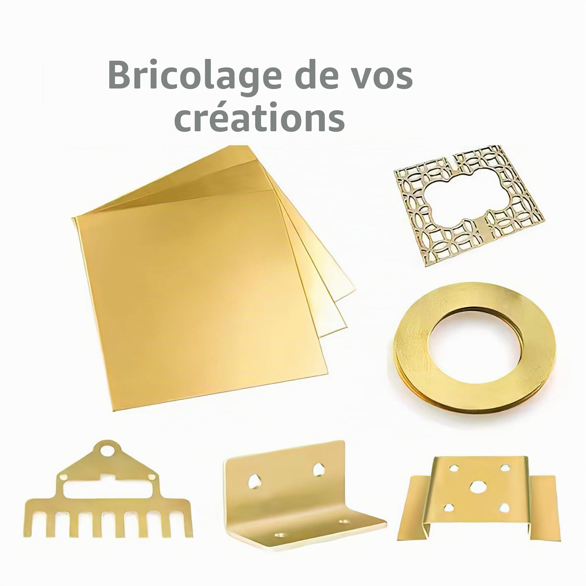 Lot de 2 plaques en laiton de 1 mm, en laiton, plaques en laiton 18 cm x 18 cm x 1,0 mm (2 pièces)