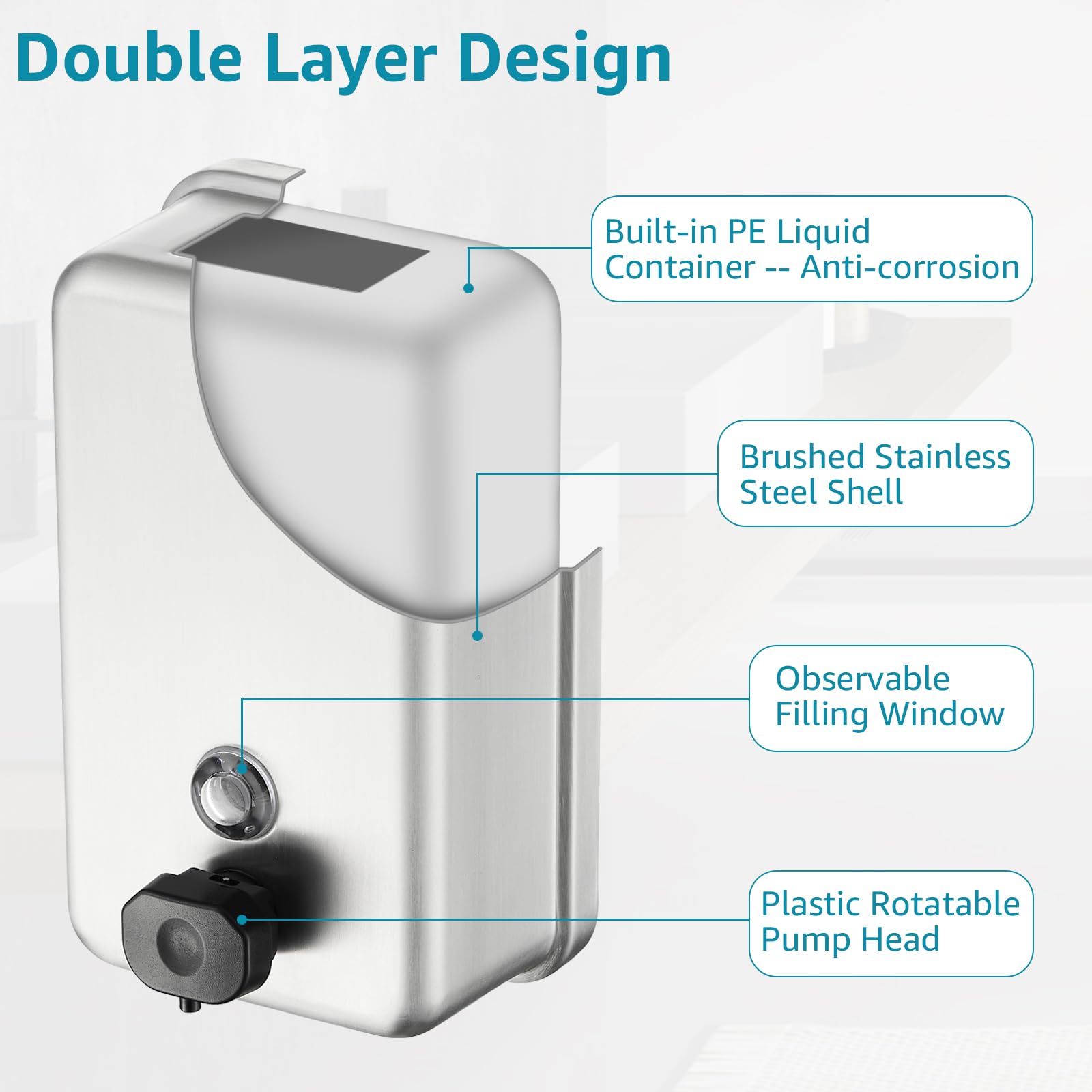 modunful Dispenser per asciugamani di carta & Dispenser di Sapone in Acciaio Inox
