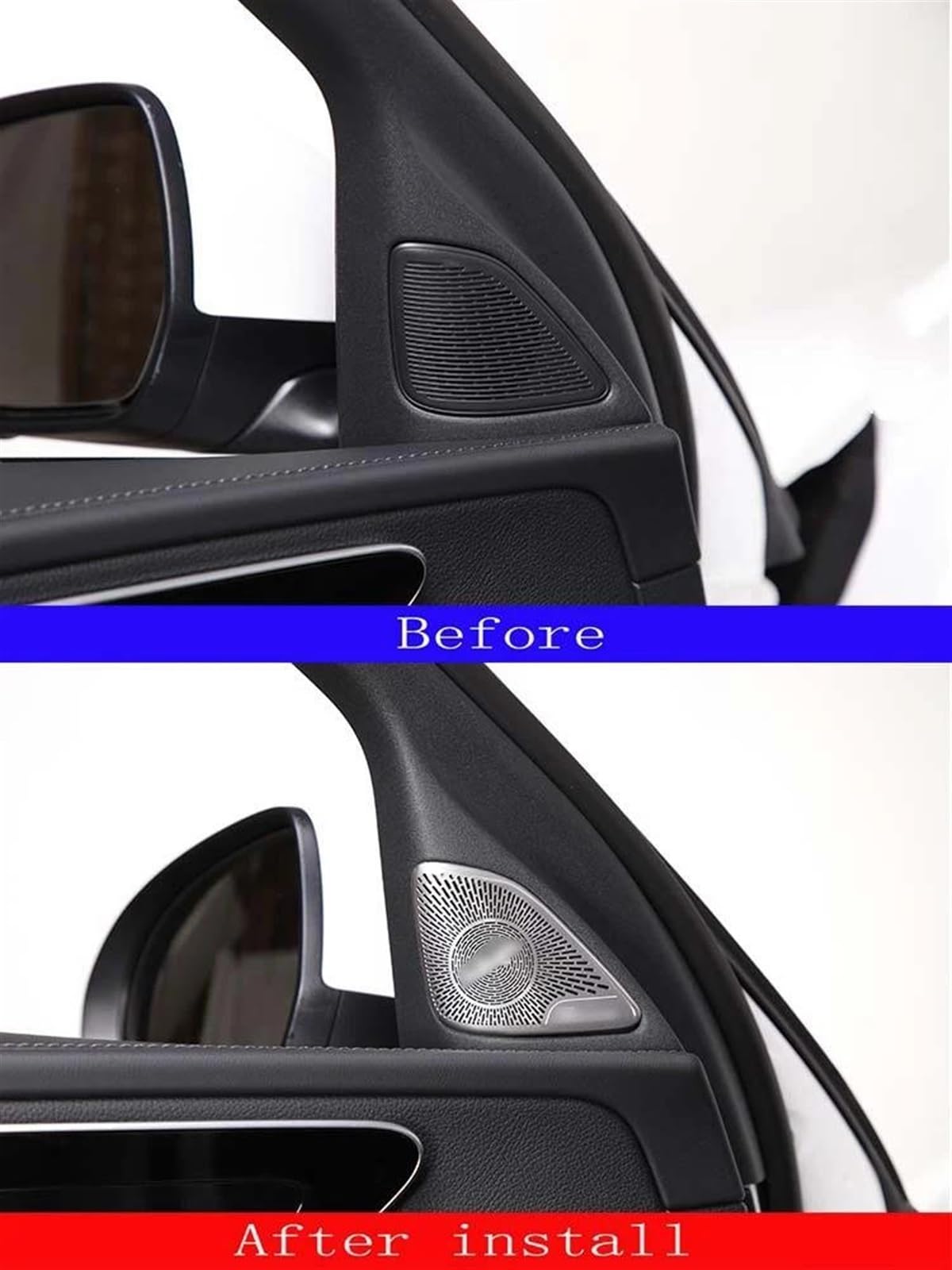 OGJFD Edelstahl Zierleisten Für Mercedes C-Klasse W206 - Innenraum Deko Für Tür & Dashboard