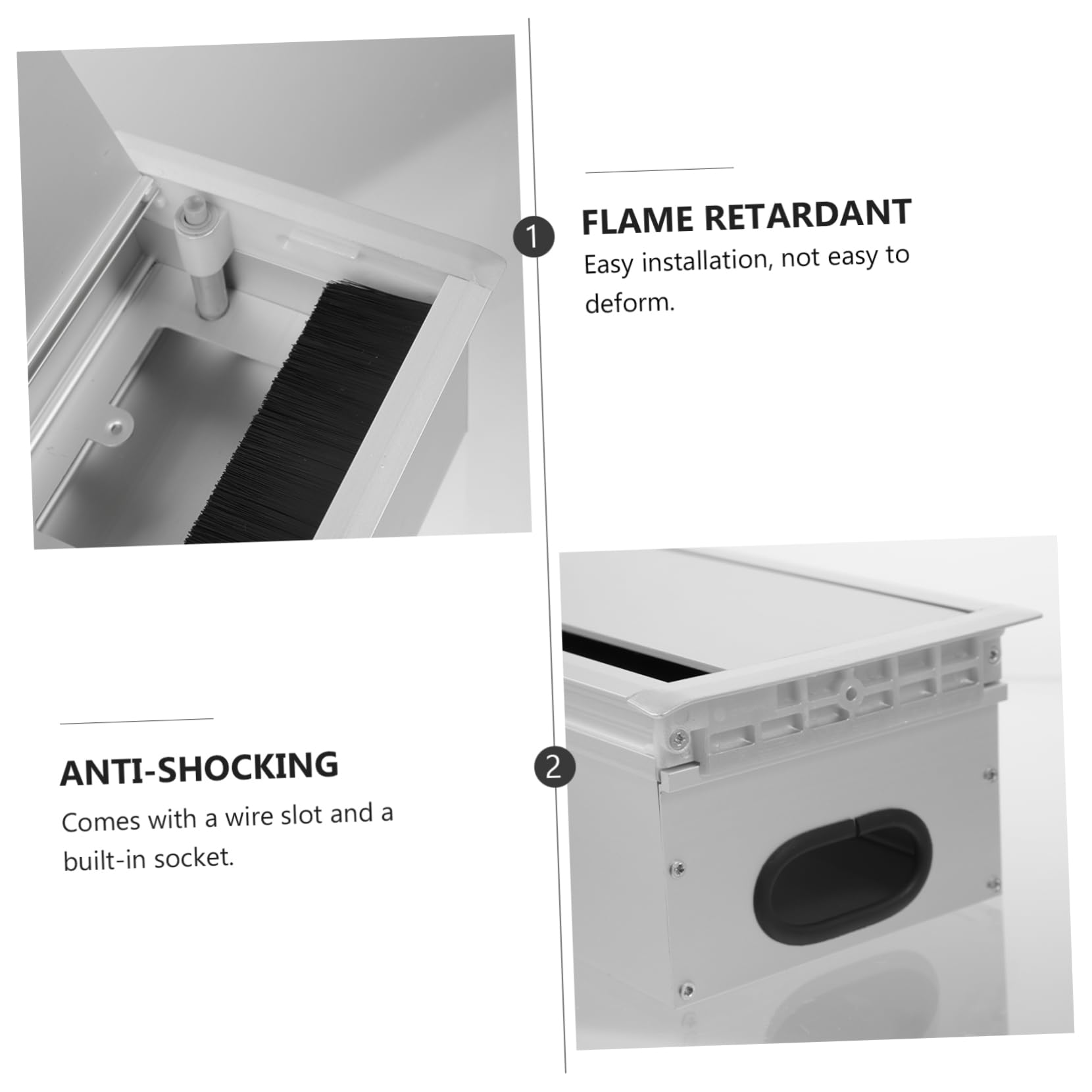 DOITOOL Caja De Almacenamiento De Cables Organizador Tapa De Orificio Protección Diseño Multifuncional