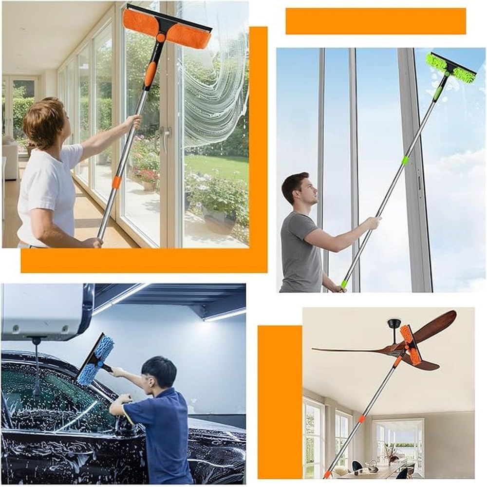 Plumero para Ventilador de Techo Plumero de Microfibra,Naranja