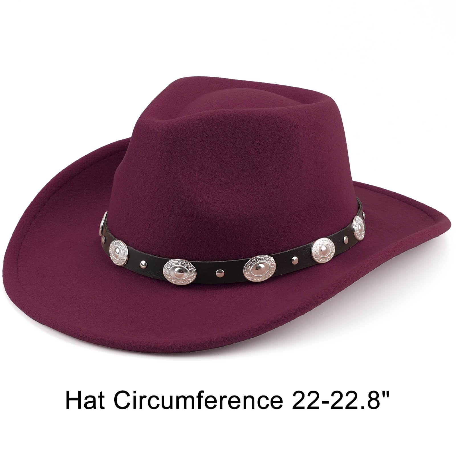 DRESHOW Chapeau Fedora à Large Bord pour Femme avec Boucle de Ceinture Rétro Panama Floppy Hat
