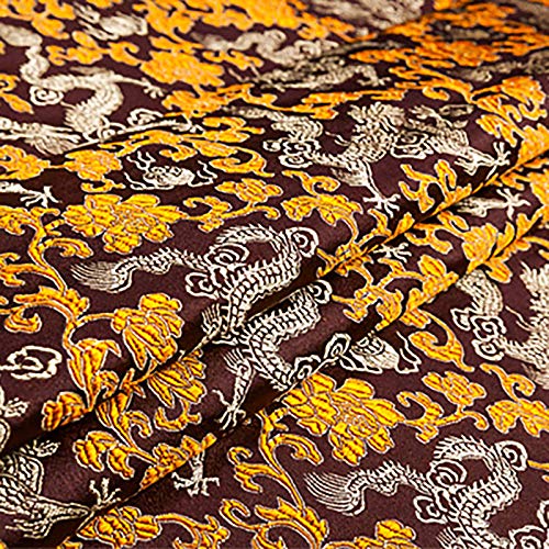 MUYUNXI Tissu en Satin Soyeux Tissu De Doublure Utilisé pour Chemise De Nuit Peignoir Décoration De Mariage Robe Et Craft Matière 75 Cm De Large Vendu Au Mètre(Color:Couleur Chocolat)