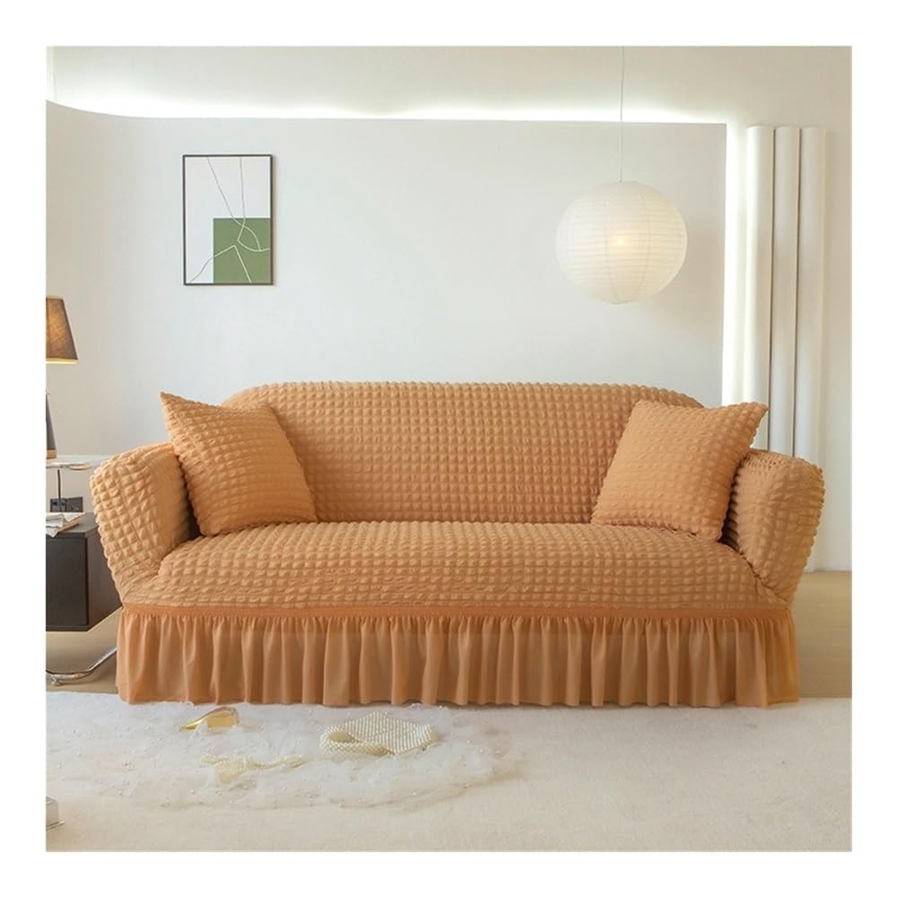 Housse de canapé extensible pour un salon chaleureux au style rustique moderne